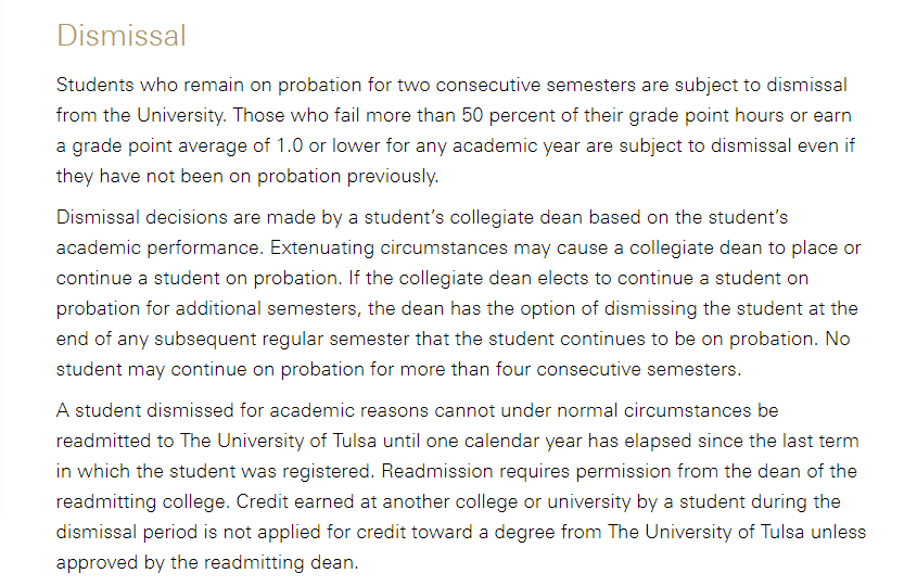 塔尔萨大学开除