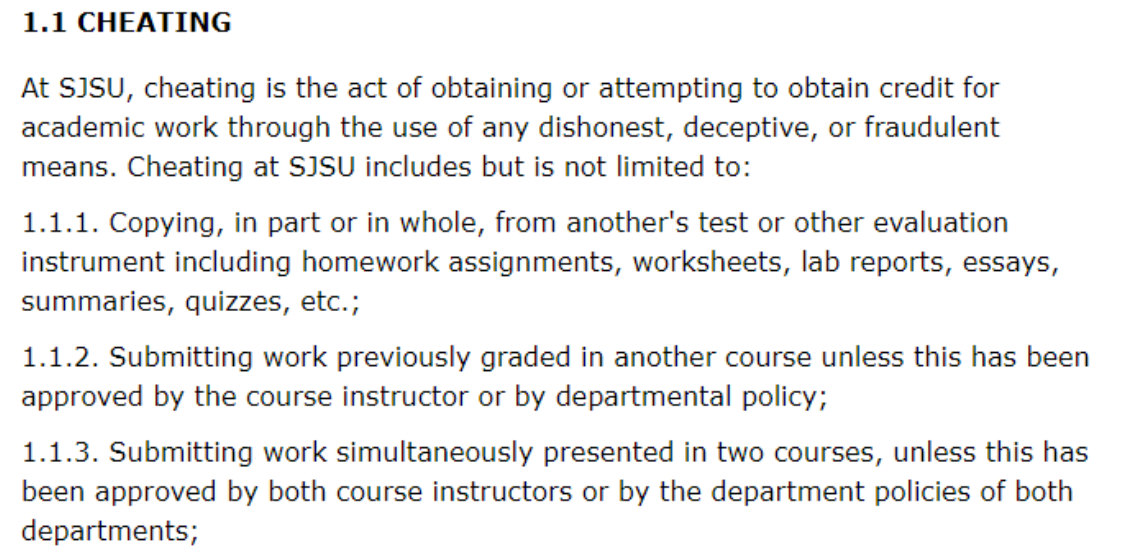 圣何塞州立大学申诉