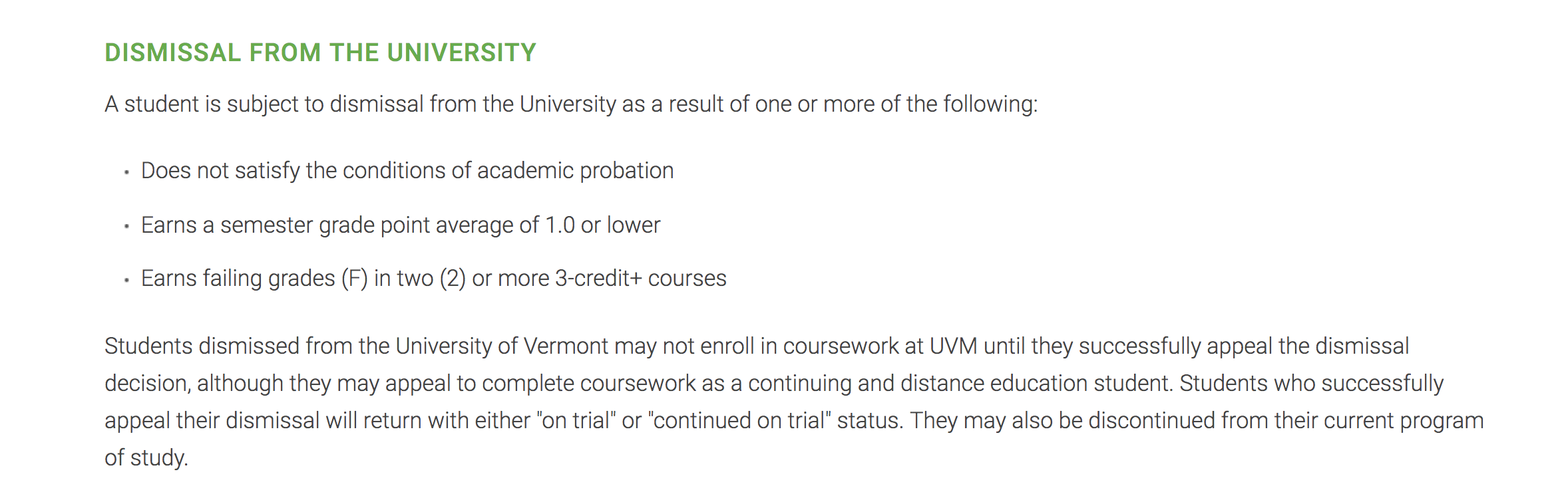 佛蒙特大学开除